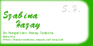 szabina hazay business card